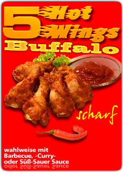 5 Hot Wings Buffalo